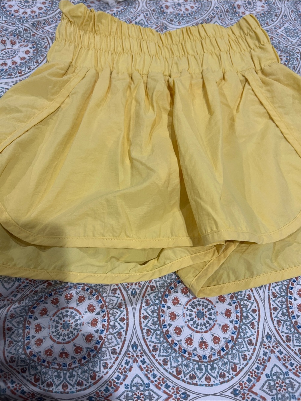 Sunny Yellow Smocked Waist Skater Skirt